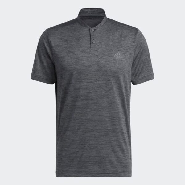 Adidas Textured Stripe Collarless Polo