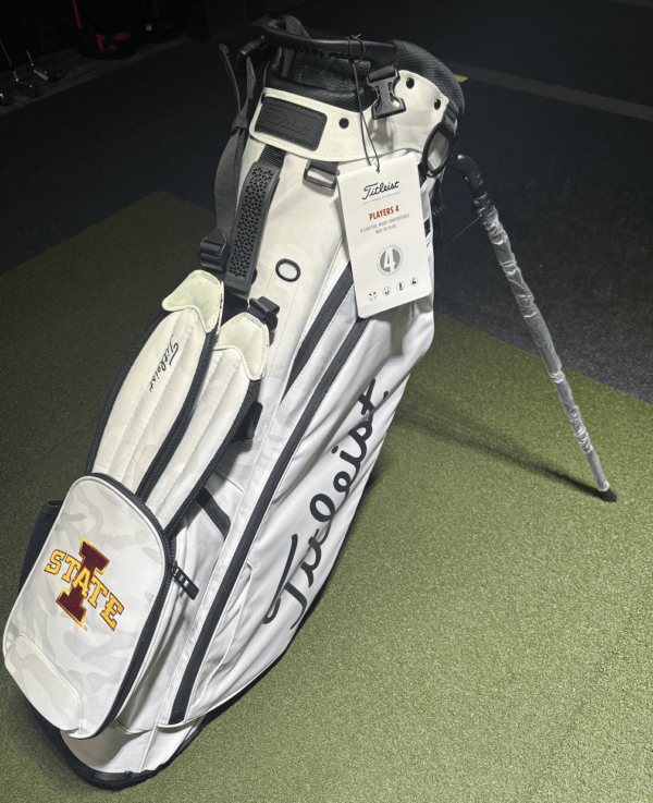 Titleist Players 4 Iowa State White Camo Stand Bag - Image 2