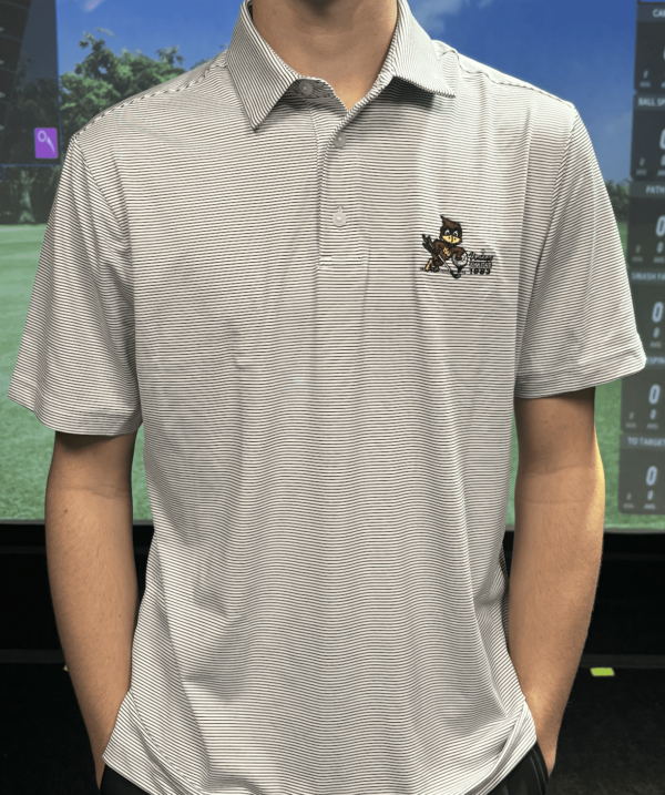 Under Armour Iowa State T2 Green Badge Stripe Golfing Cy Polo
