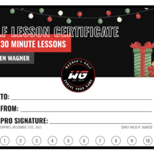 Christmas Golf Lesson Certificate- 10 Pack