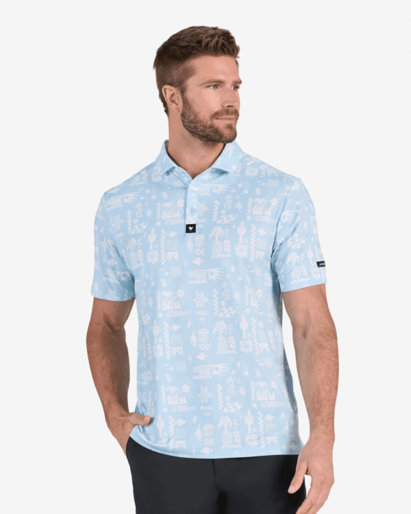 Bad Birdie Core Polo (Dry Heat-Cool Blue)