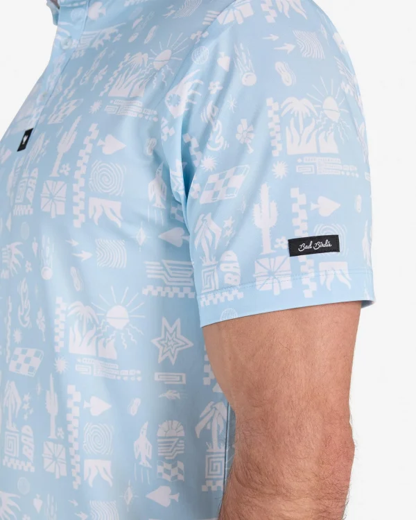 Bad Birdie Core Polo (Dry Heat-Cool Blue) - Image 2