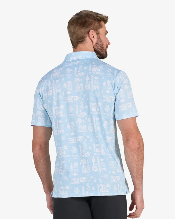 Bad Birdie Core Polo (Dry Heat-Cool Blue) - Image 3
